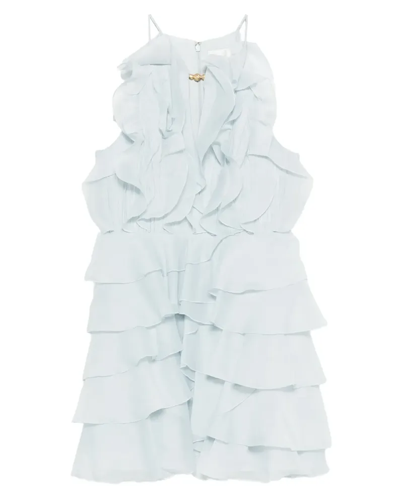 Aje. Cleo ruffled tiered mini dress - Blau Blau