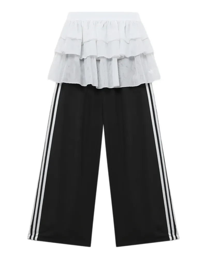 adidas ruffled 3-Stripes trousers - Schwarz Schwarz