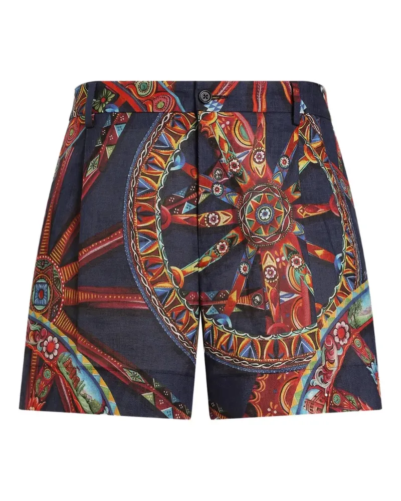 Dolce & Gabbana Bermudas mit Carretto-Print - Blau Blau