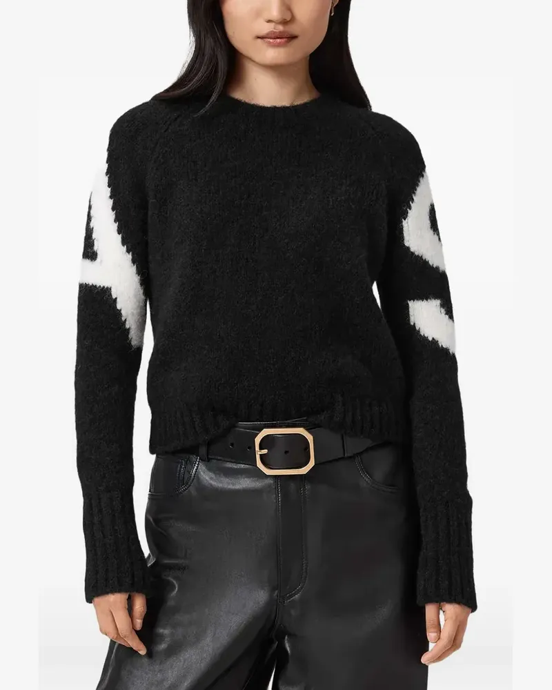 AllSaints Sylvie Pullover mit grafischem Print - Schwarz Schwarz