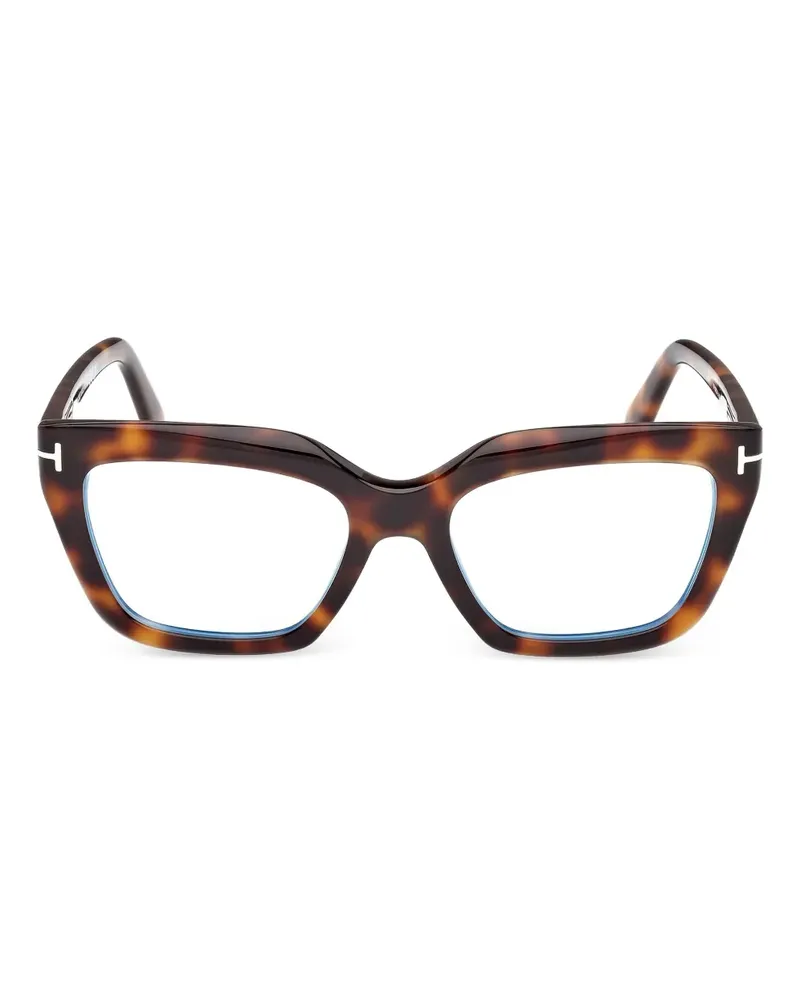 Tom Ford Brille mit eckigem Gestell - Braun Braun