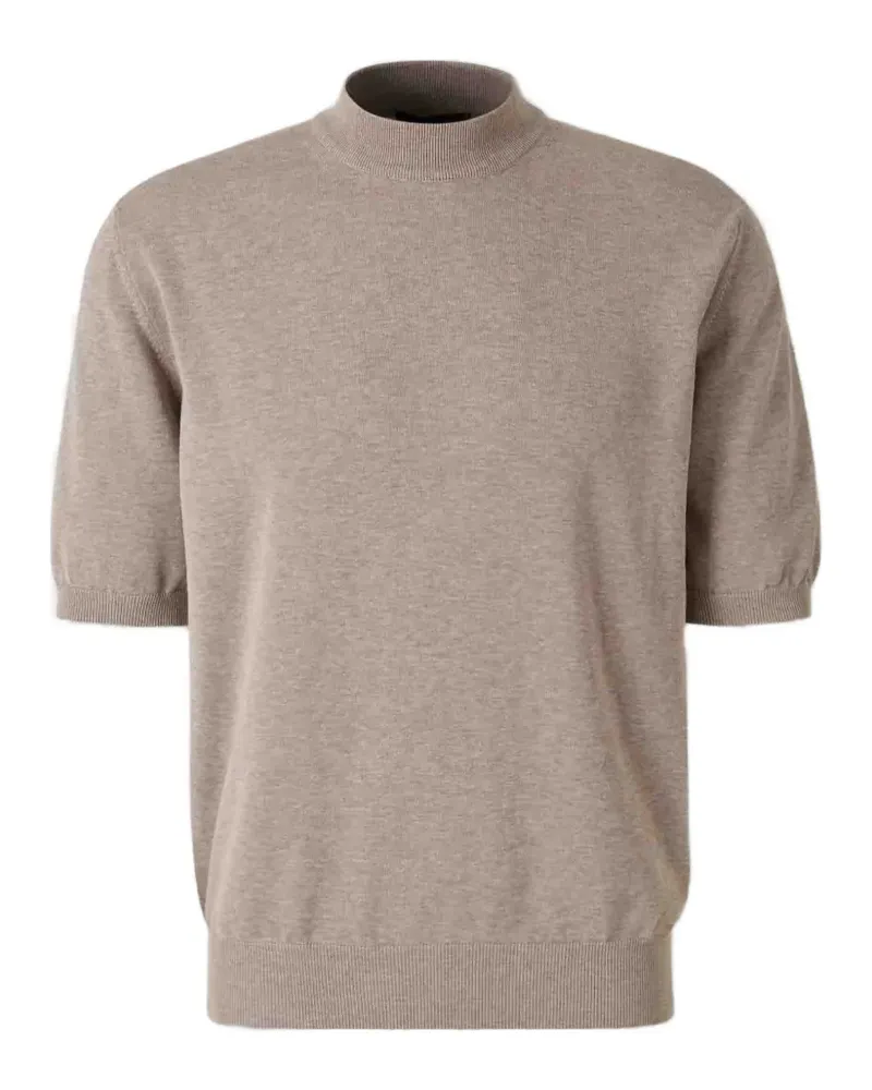 Zanone T-Shirt mit Rollkragen - Nude Nude