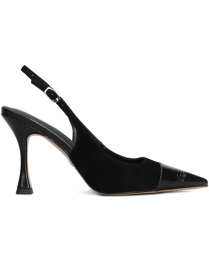 Lola Cruz Slingback-Pumps mit spitzer Kappe 100mm - Schwarz Schwarz
