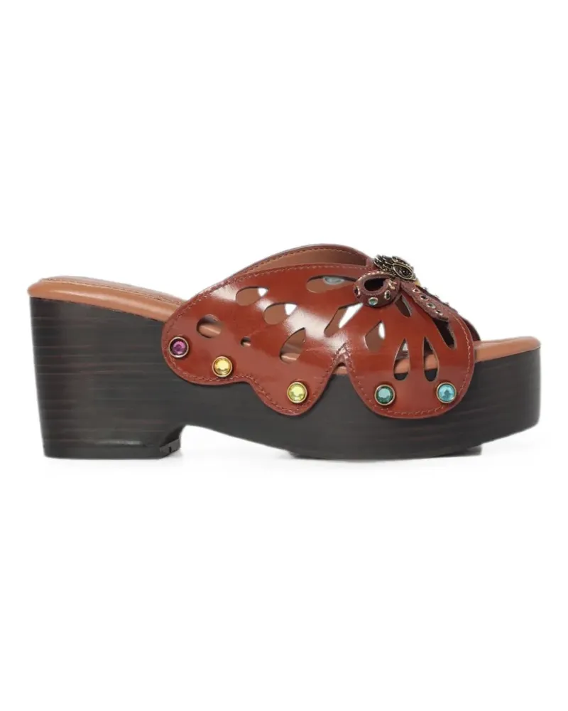 Kurt Geiger Verzierte Sandalen mit Cut-Out - Braun Braun