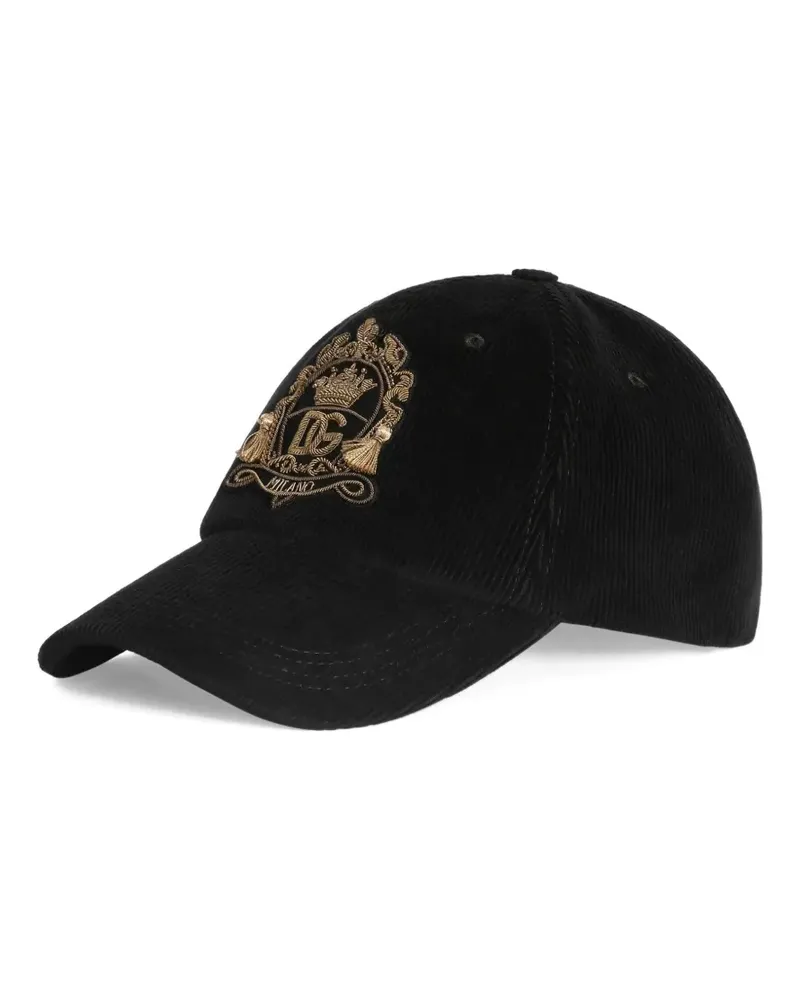 Dolce & Gabbana Baseballkappe aus Cord - Schwarz Schwarz