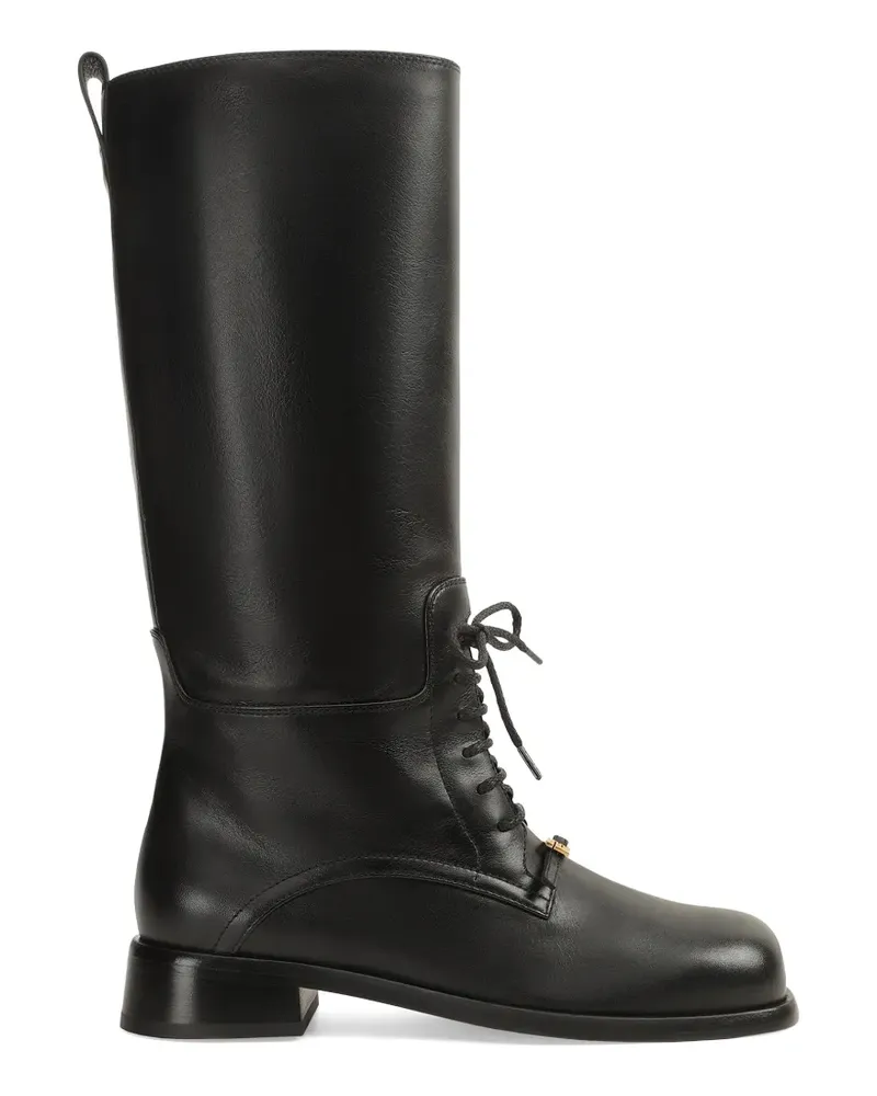 Sergio Rossi Maeven Schnürstiefel - Schwarz Schwarz