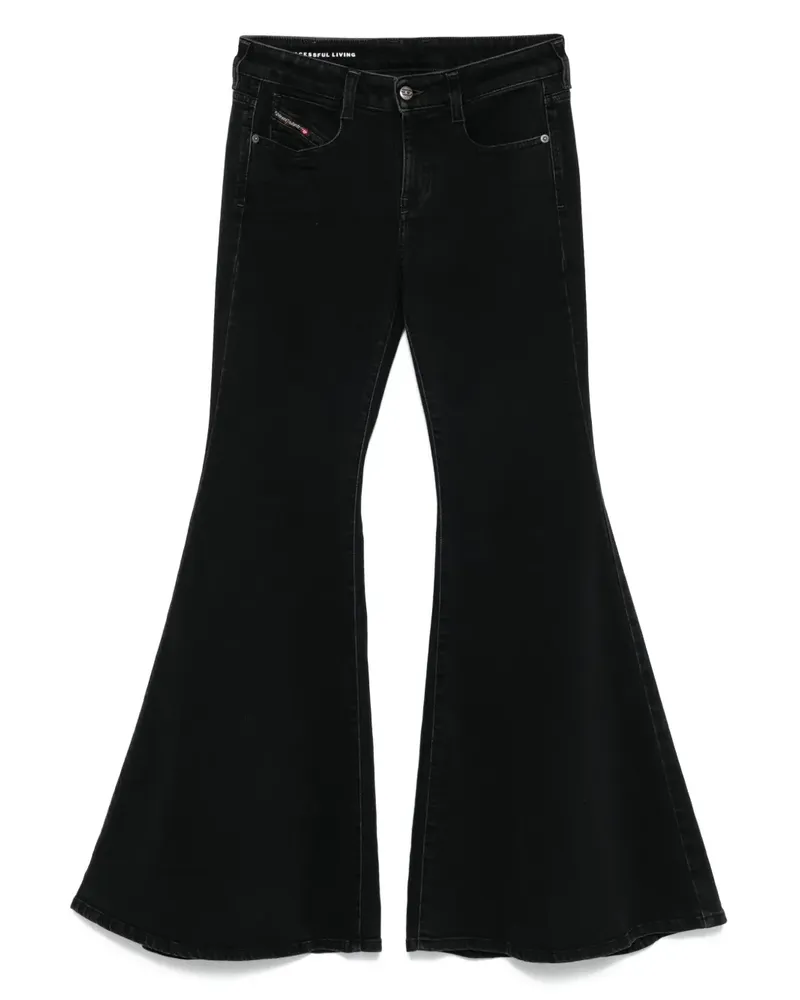 Diesel Jeans mit ausgestelltem Bein - Schwarz Schwarz