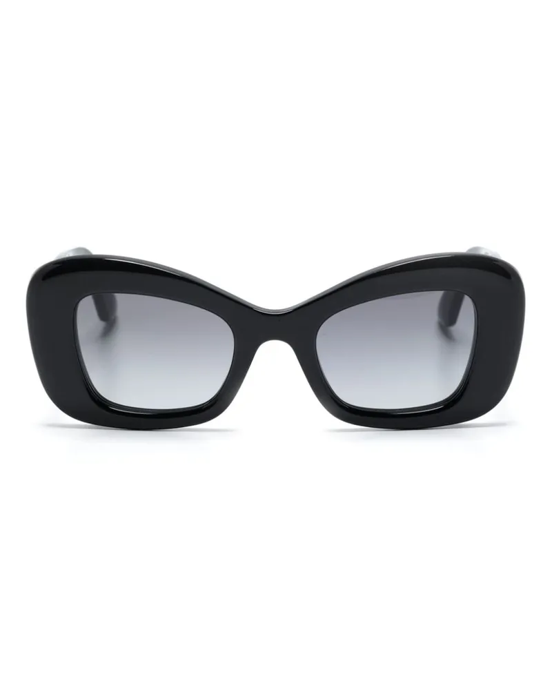 Alexander McQueen Bold Cat-Eye-Sonnenbrille - Schwarz Schwarz