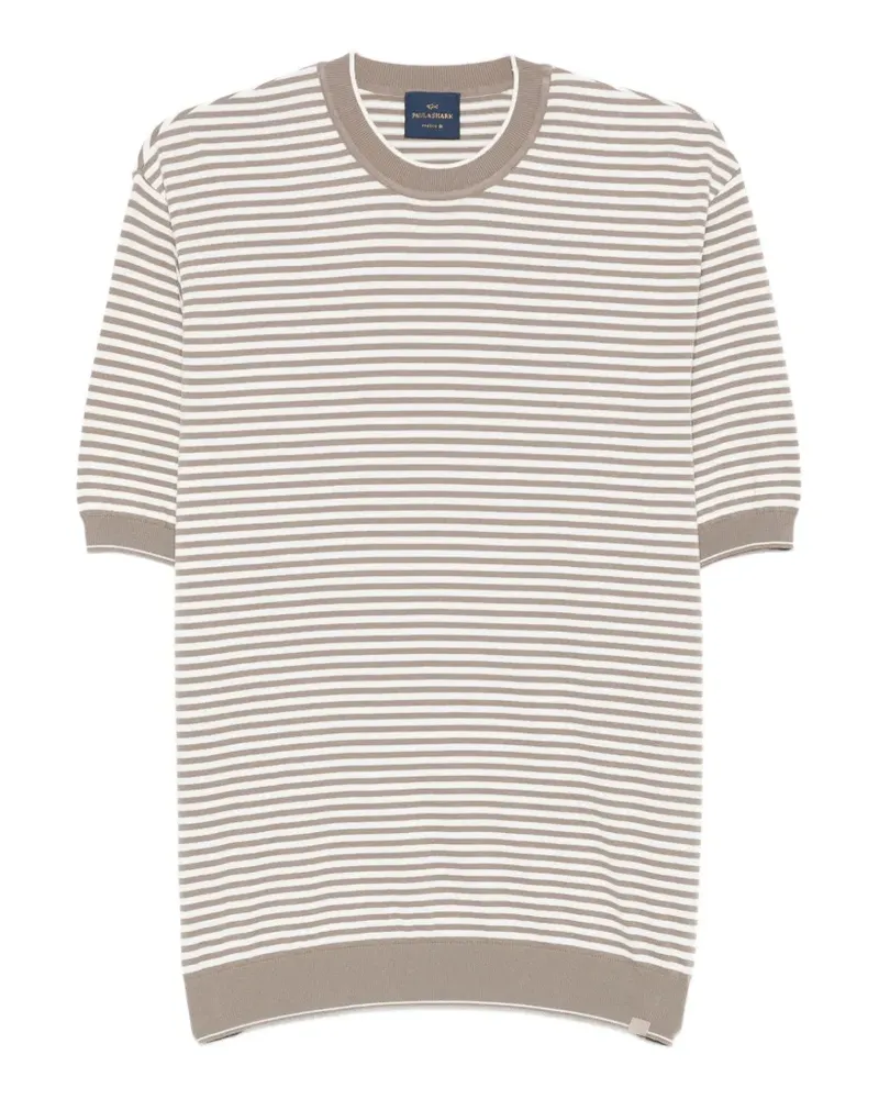 Paul & Shark Gestreiftes T-Shirt - Nude Nude