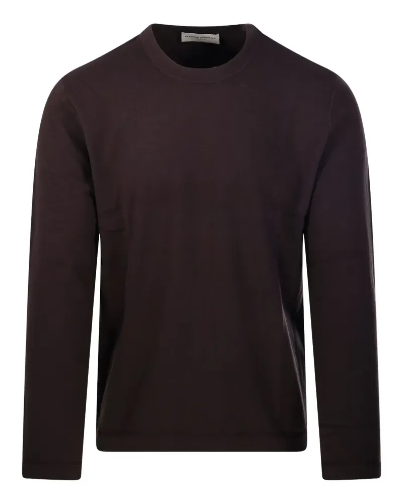 Officine Generale Pullover mit Rundhalsausschnitt - Braun Braun
