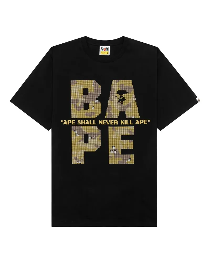 BAPE Bitmap logo T-shirt - Schwarz Schwarz