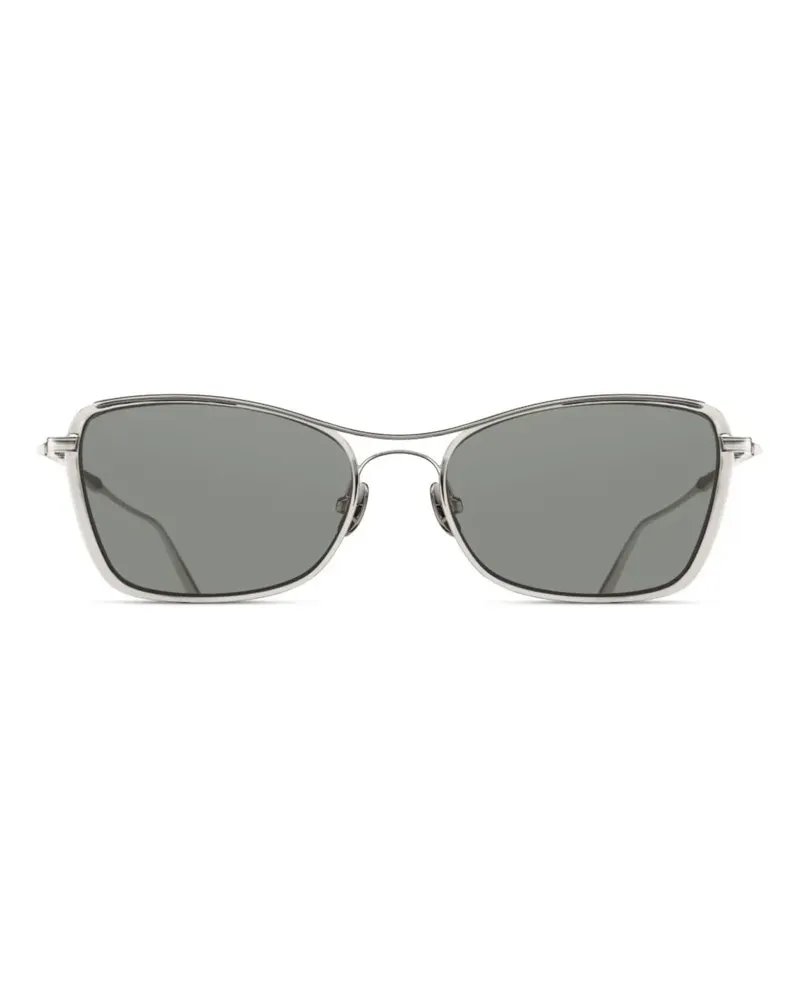 MATSUDA Sonnenbrille mit eckigem Gestell - Silber Silber