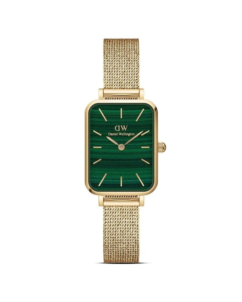 Daniel Wellington Quadro Pressed Evergold 20x26mm - Grün Grün