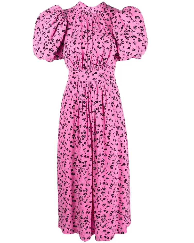 ROTATE Birger Christensen Kleid mit Puffärmeln - Rosa Rosa