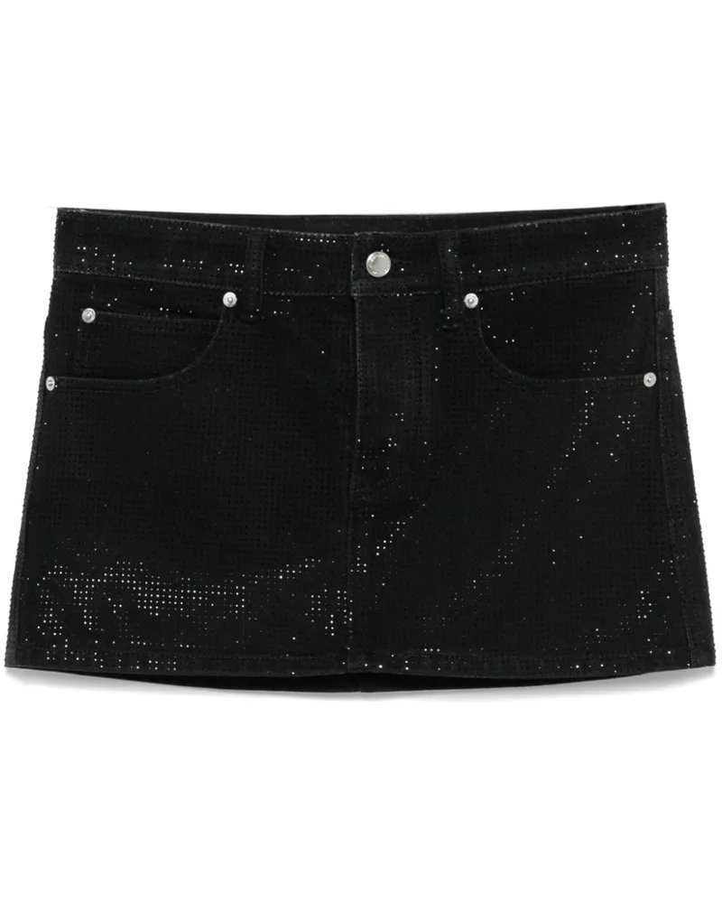 Alexander Wang Minirock mit Kristallen - Schwarz Schwarz