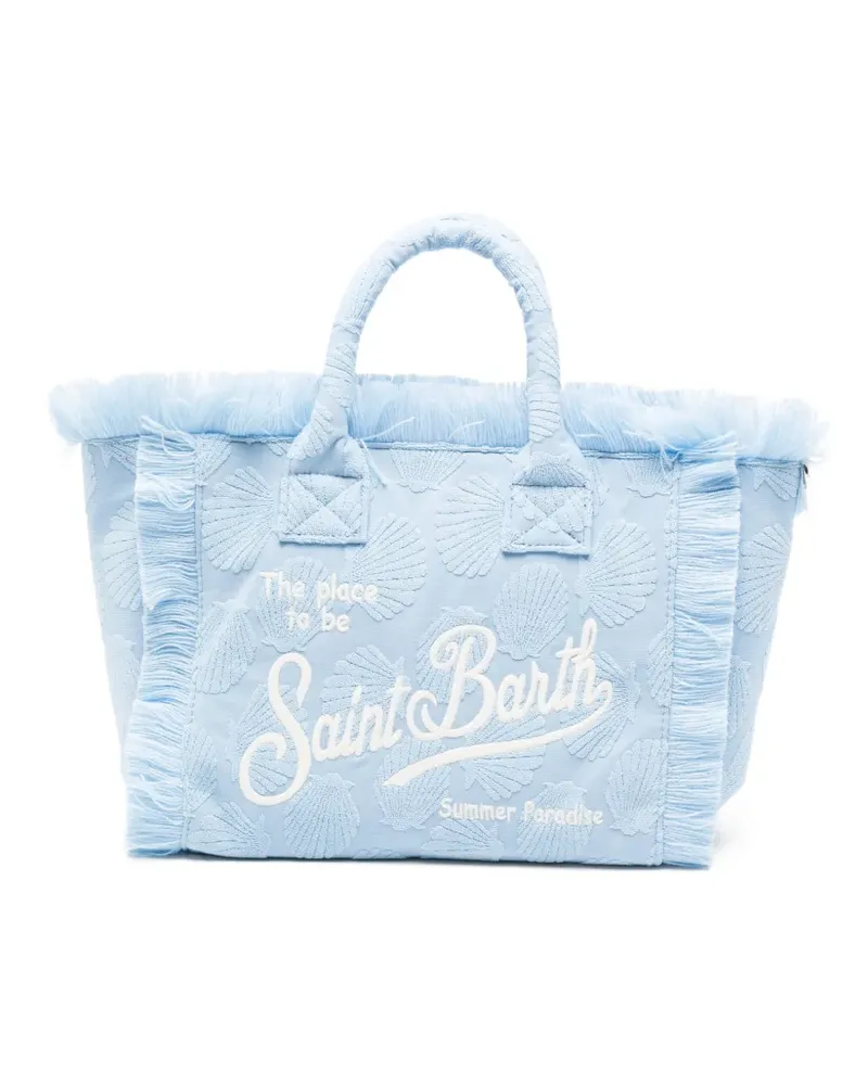 MC2 Saint Barth Tote Bag mit Fransenbesatz - Blau Blau