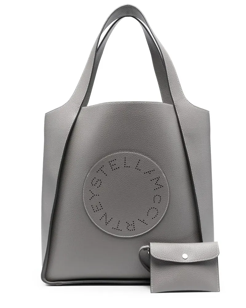 Stella McCartney Shopper mit perforiertem Logo - Grau Grau