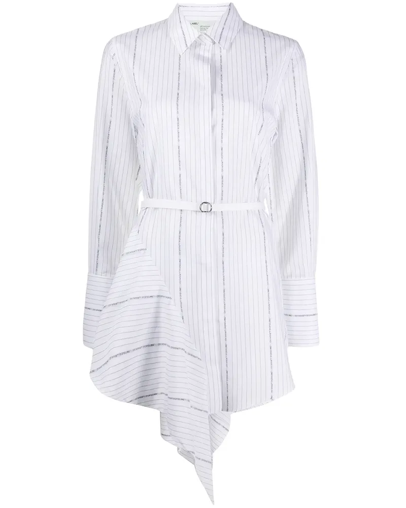 OFF-WHITE Asymmetrisches Hemdkleid - Weiß Weiß