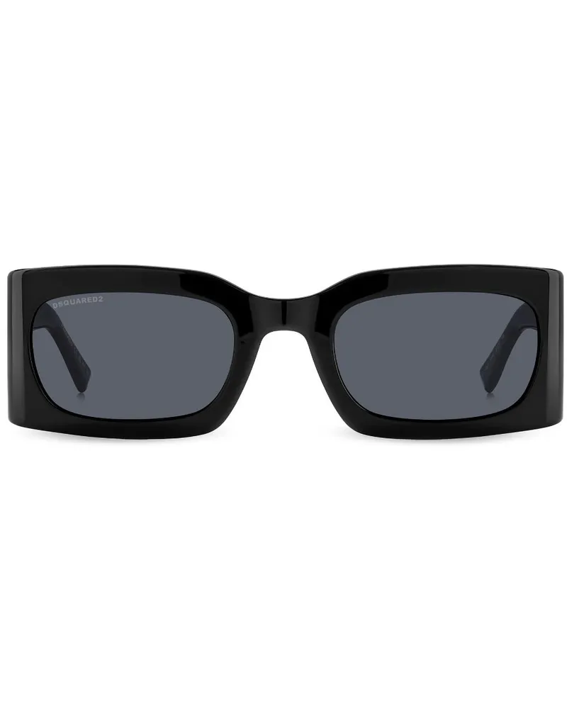 Dsquared2 Hype Sonnenbrille mit eckigem Gestell - Schwarz Schwarz