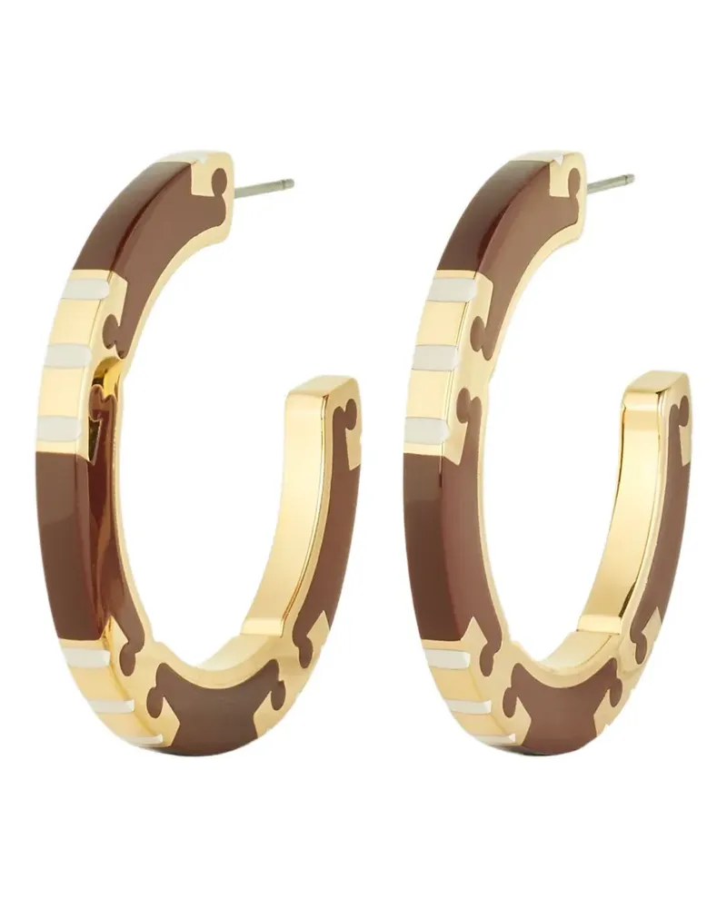 Tory Burch T Stripe Creolen - Gold Gold