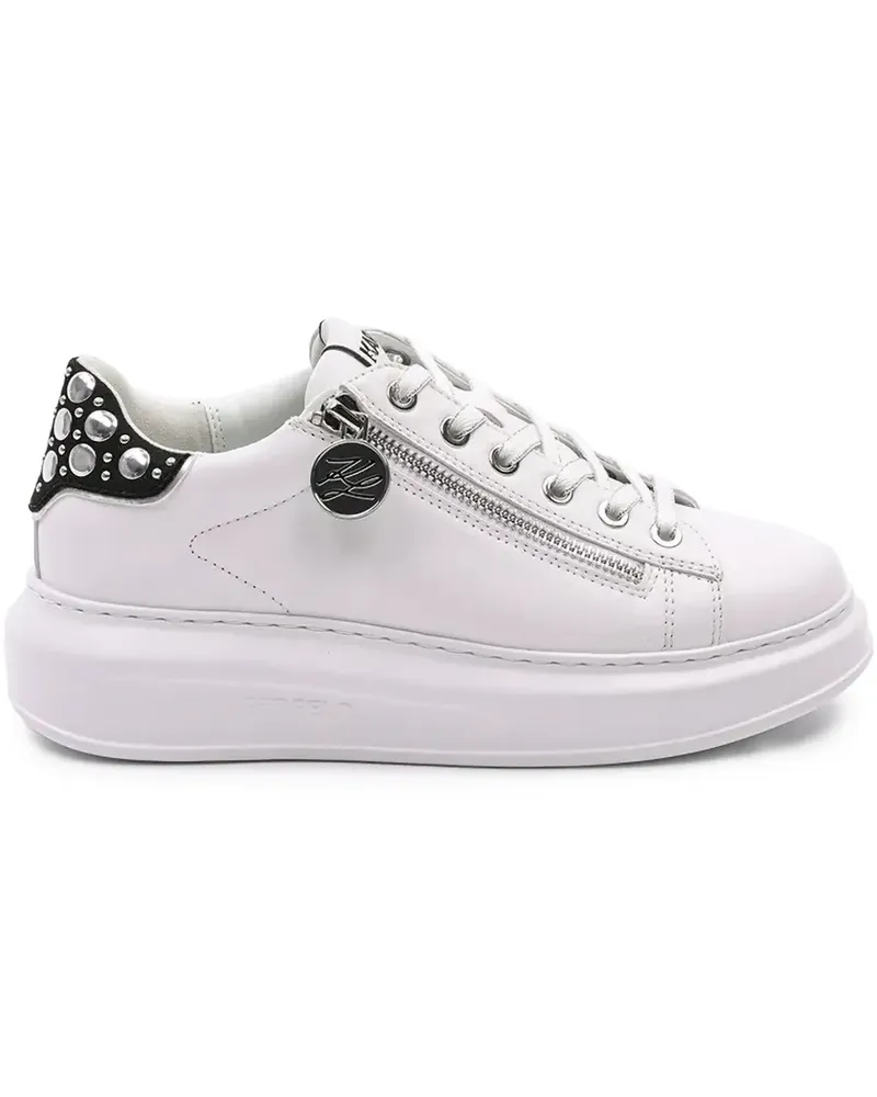 Karl Lagerfeld Zip Kapri Sneakers - Weiß Weiß