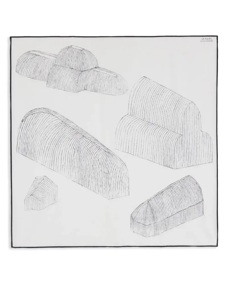 Christophe Lemaire Green Houses Bandana - Weiß Weiß