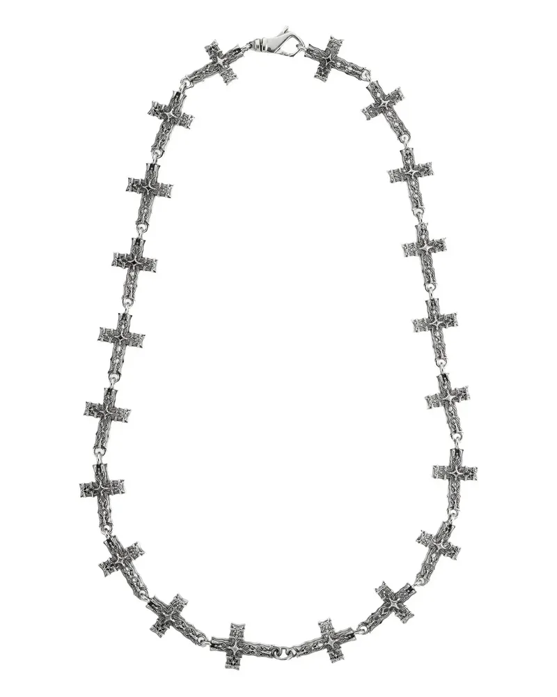 Emanuele Bicocchi Notre-Dame Halskette mit Kreuz - Silber Silber