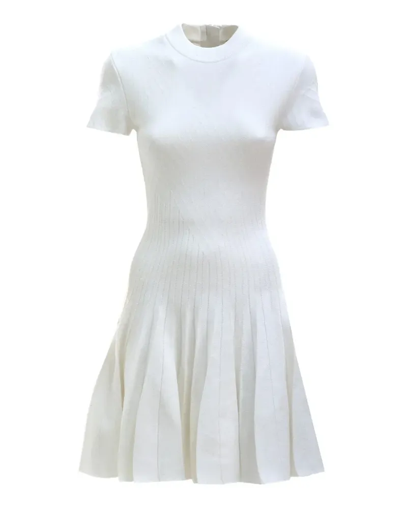 Balmain Kleid mit Faltenrock - Weiß Weiß