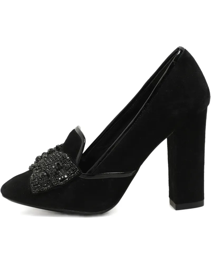 Tory Burch Carissa Pumps aus Wildleder mit Schleife - Schwarz Schwarz