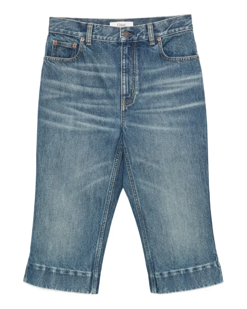 Chloé Capri-Jeans mit hohem Bund - Blau Blau