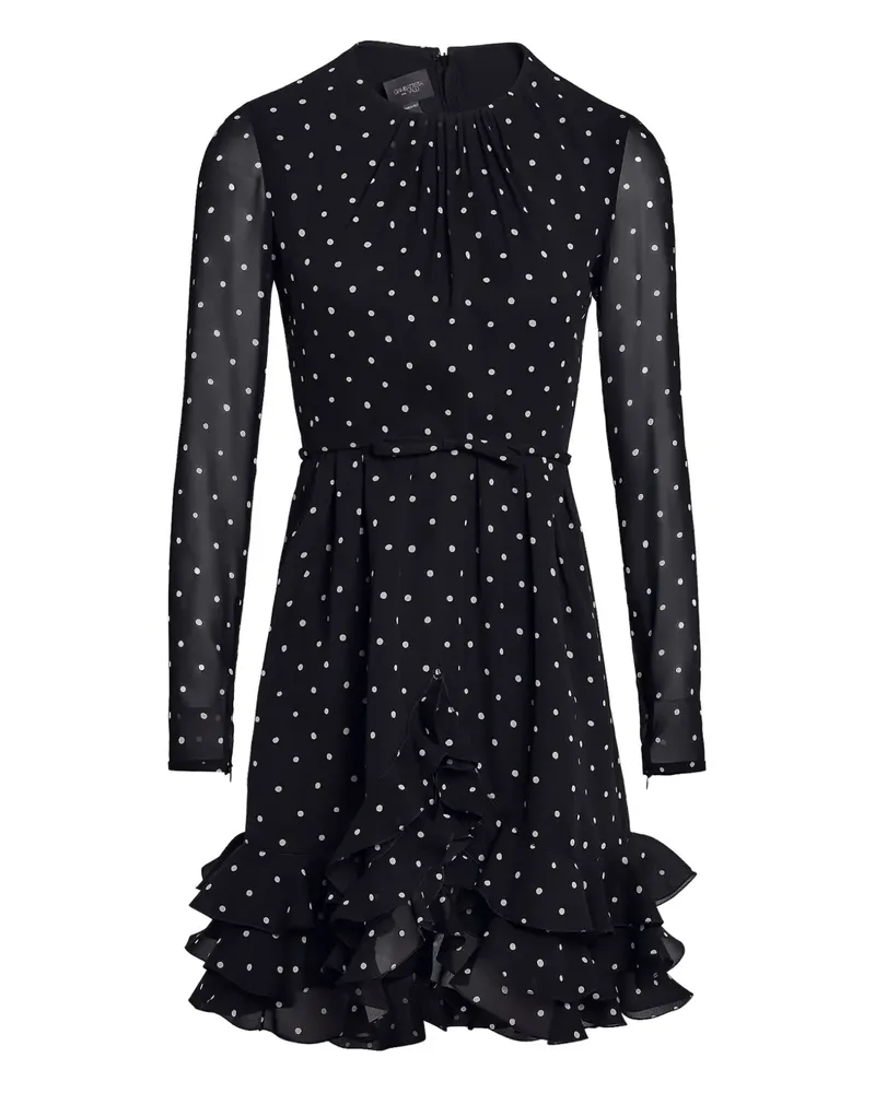 Giambattista Valli Gerüschtes Kleid mit Polka Dots - Schwarz Schwarz