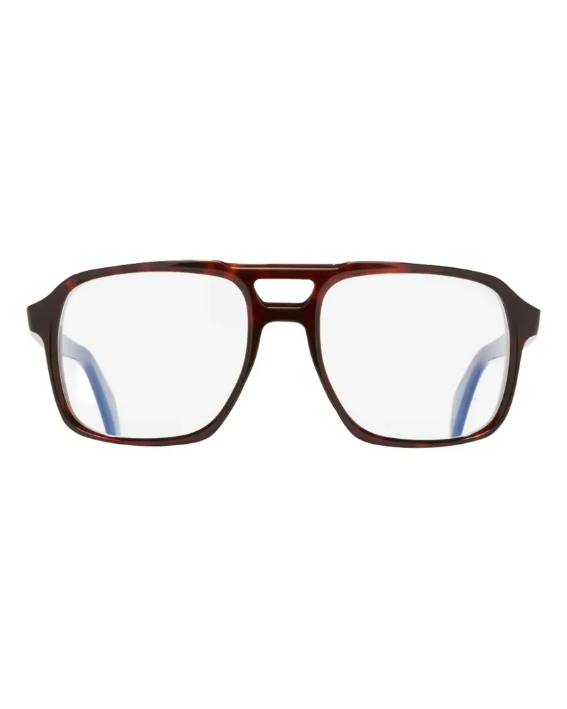 Cutler and Gross tortoiseshell-effect double-bridge glasses - Braun Braun