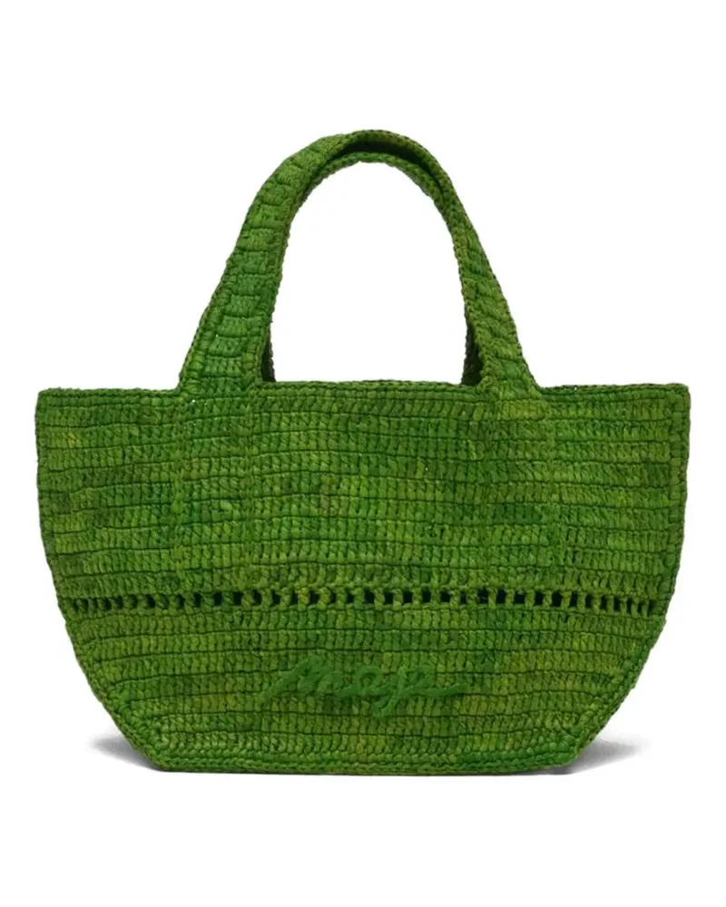 Maje Mini-Tasche aus Bast - Grün Grün