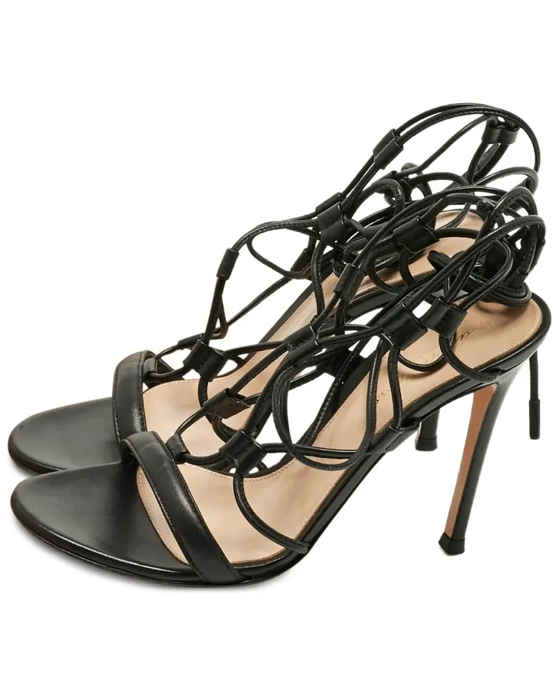 Gianvito Rossi Giza leather heeled sandals - Schwarz Schwarz