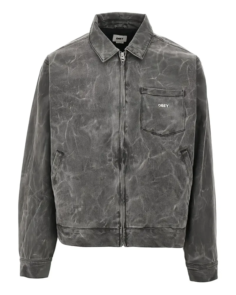 Obey patch-pocket jacket - Schwarz Schwarz