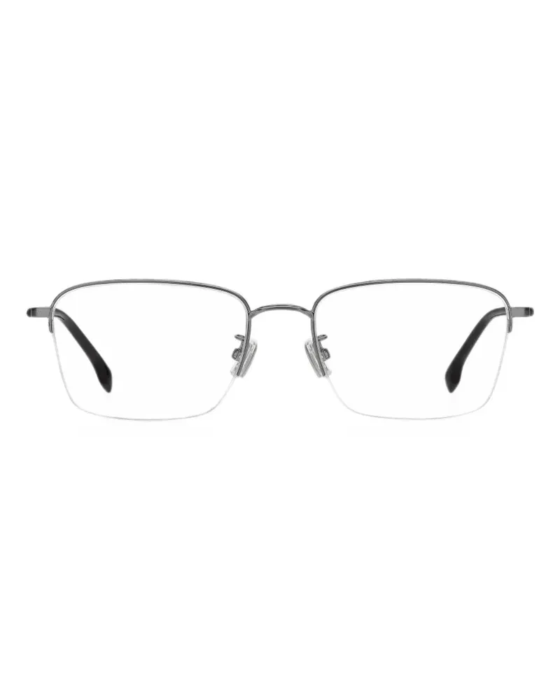 HUGO BOSS rectangle-frame glasses - Grau Grau