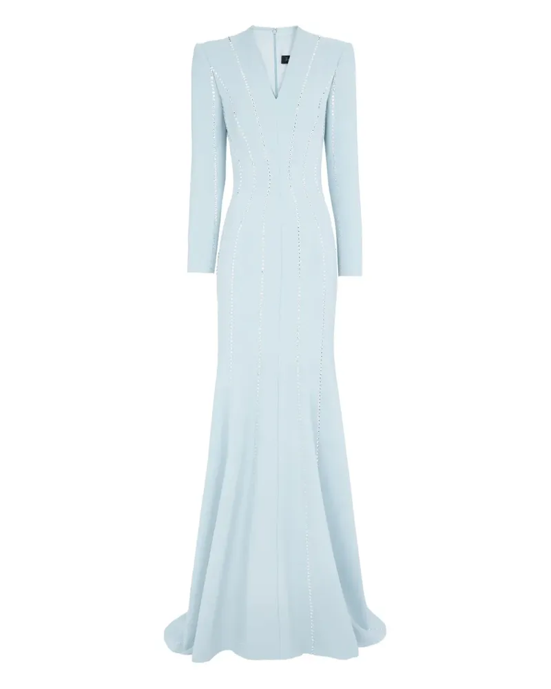 Jenny Packham Victoire Maxikleid mit Strass - Blau Blau