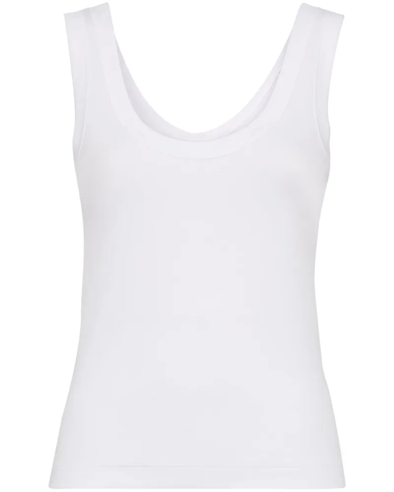 Brunello Cucinelli Geripptes Tanktop - Weiß Weiß