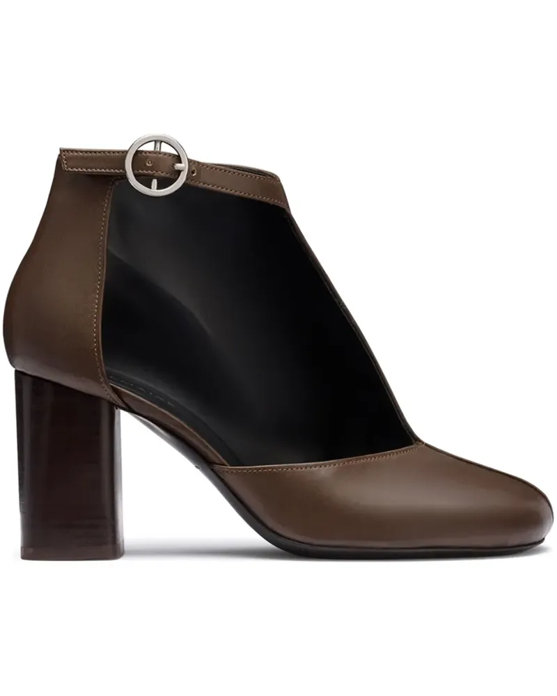 Christophe Lemaire Stiefel mit Cut-Out 80mm - Braun Braun