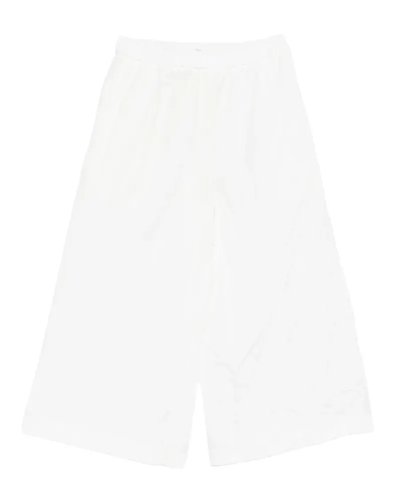 Comme des Garçons elasticated-waistband wide-leg trousers - Weiß Weiß