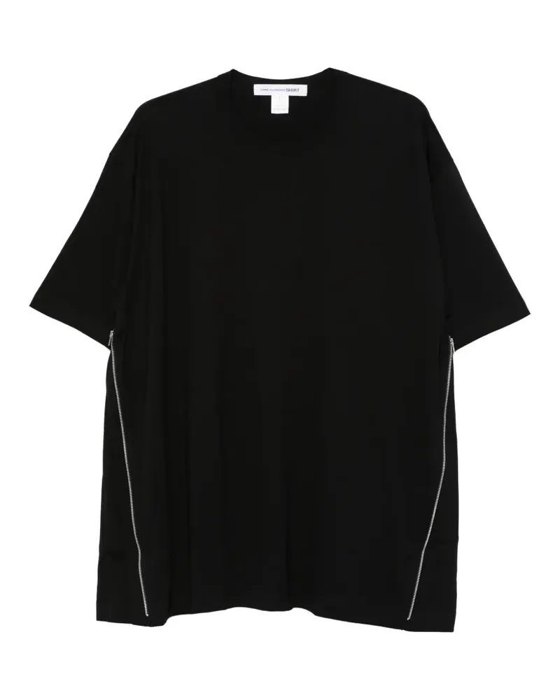 Comme des Garçons T-Shirt mit Reißverschluss - Schwarz Schwarz