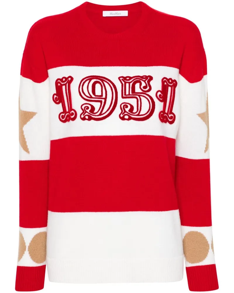 Max Mara Gestreifter Dirce Pullover - Rot Rot