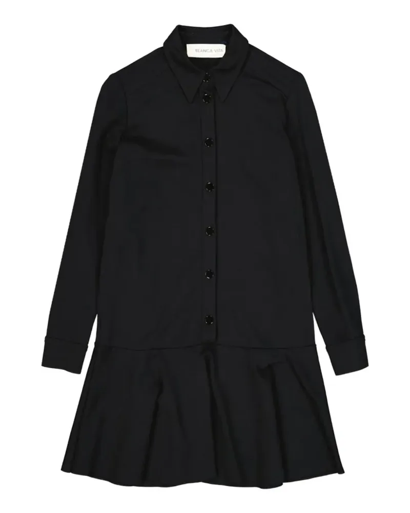 Blanca button-down mini dress - Schwarz Schwarz