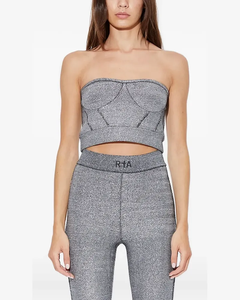 RTA bustier knitted top - Silber Silber