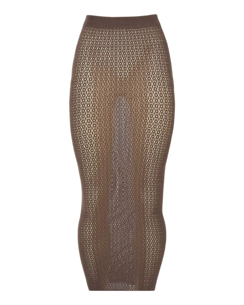 Wolford Daisy net midi skirt - Braun Braun