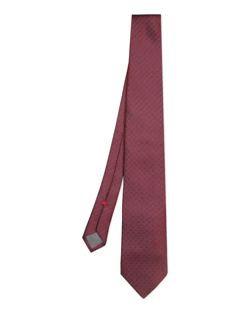 Brunello Cucinelli Seidenkrawatte aus Jacquard-Gewebe - Rot Rot