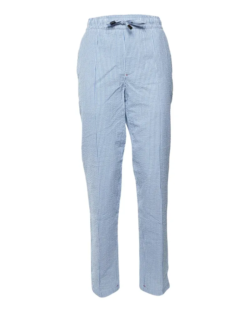 Isaia Gestreifte Hose mit Kordelzug - Blau Blau