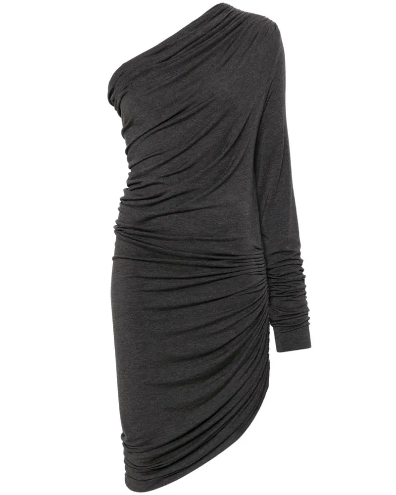 Norma Kamali Gerafftes Lazy Diana Minikleid - Grau Grau