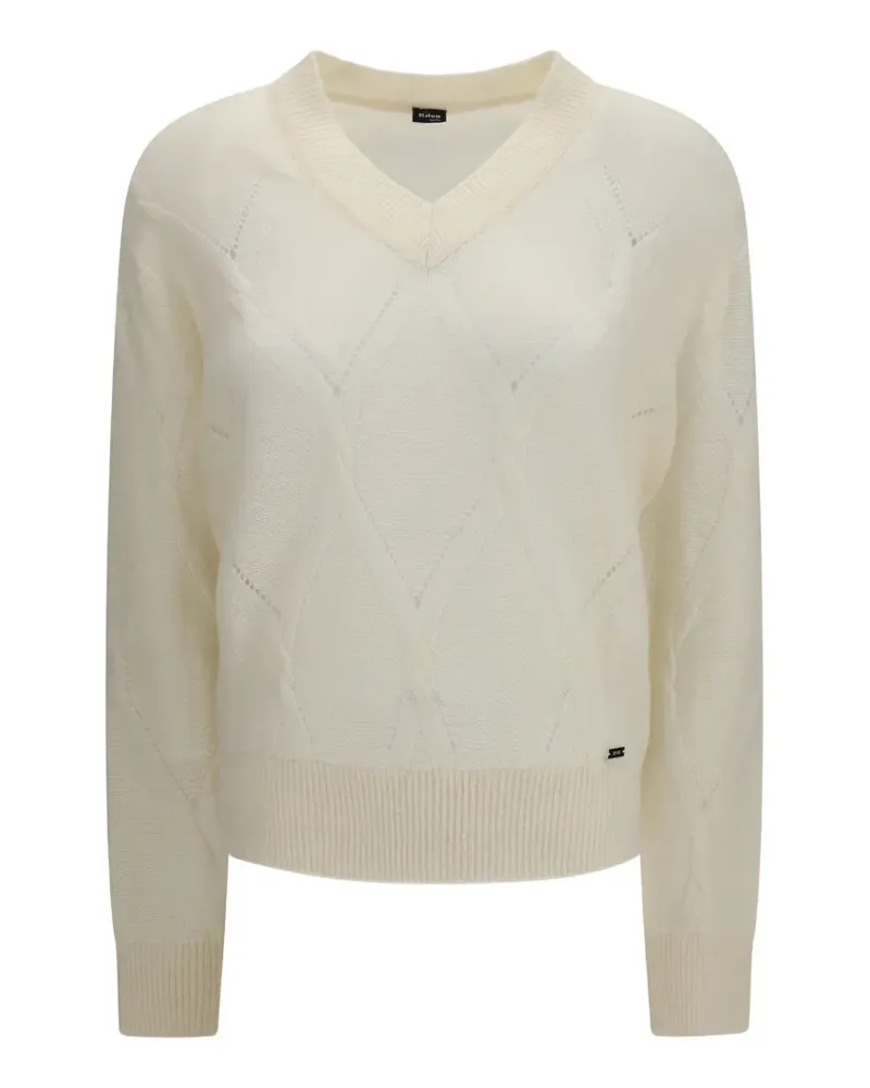 Kiton Pullover mit Rautenmuster - Nude Nude
