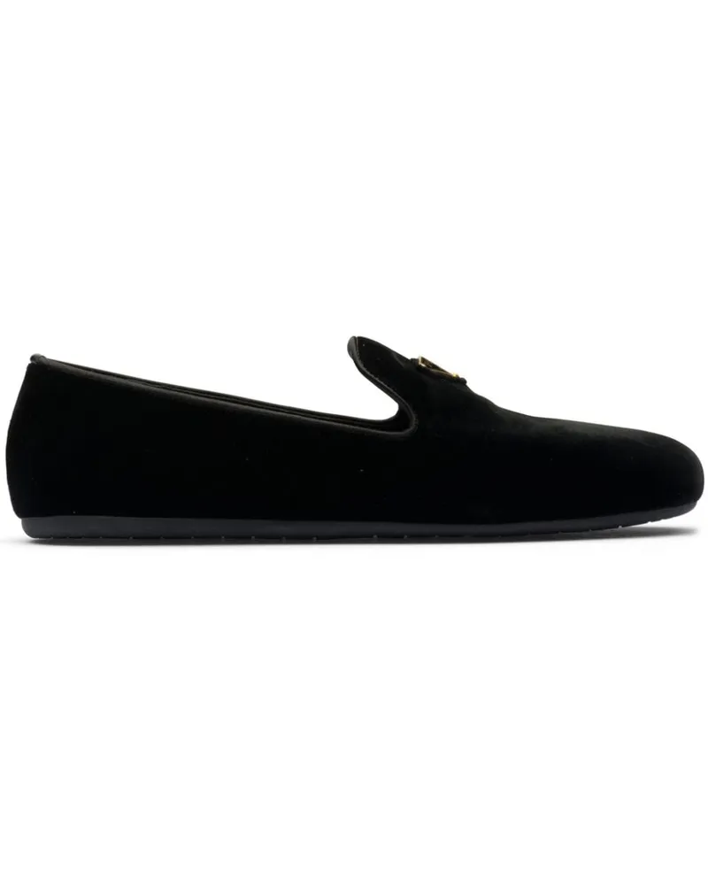 Prada Loafer mit Triangel-Logo - Schwarz Schwarz